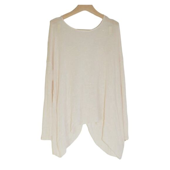 Free People - Shadows Hacci Twist Back Top in Alabaster Combo / Size XS38 - Picture 1 of 6